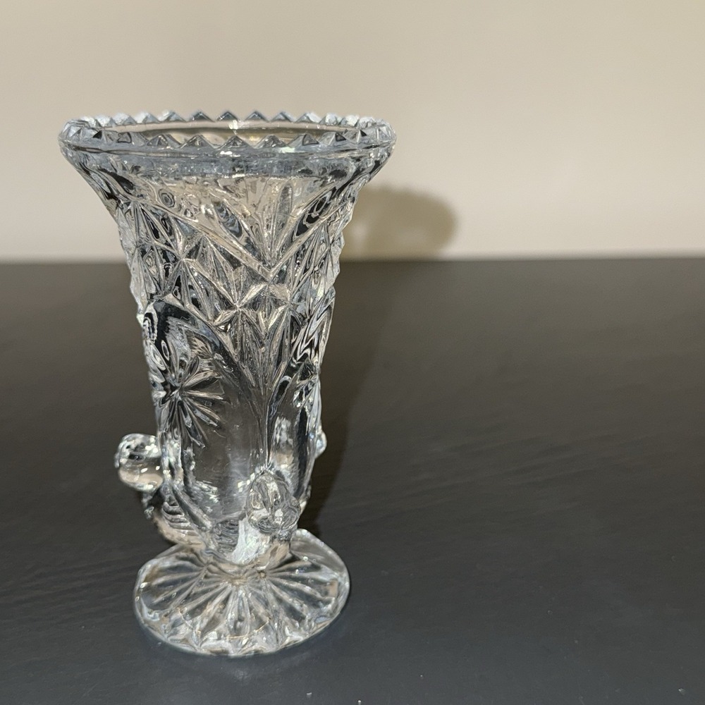 Vtg ~4" Vase Hofbauer Lead Crystal The Byrdes Collection Birds‎ Made in Germany - Picture 2 of 7